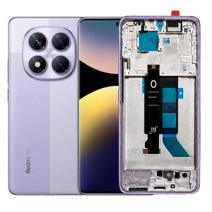 Display Redmi Note 14 Pro 5G Tela Amoled Original Frontal Roxo/Lilas Com Aro Com