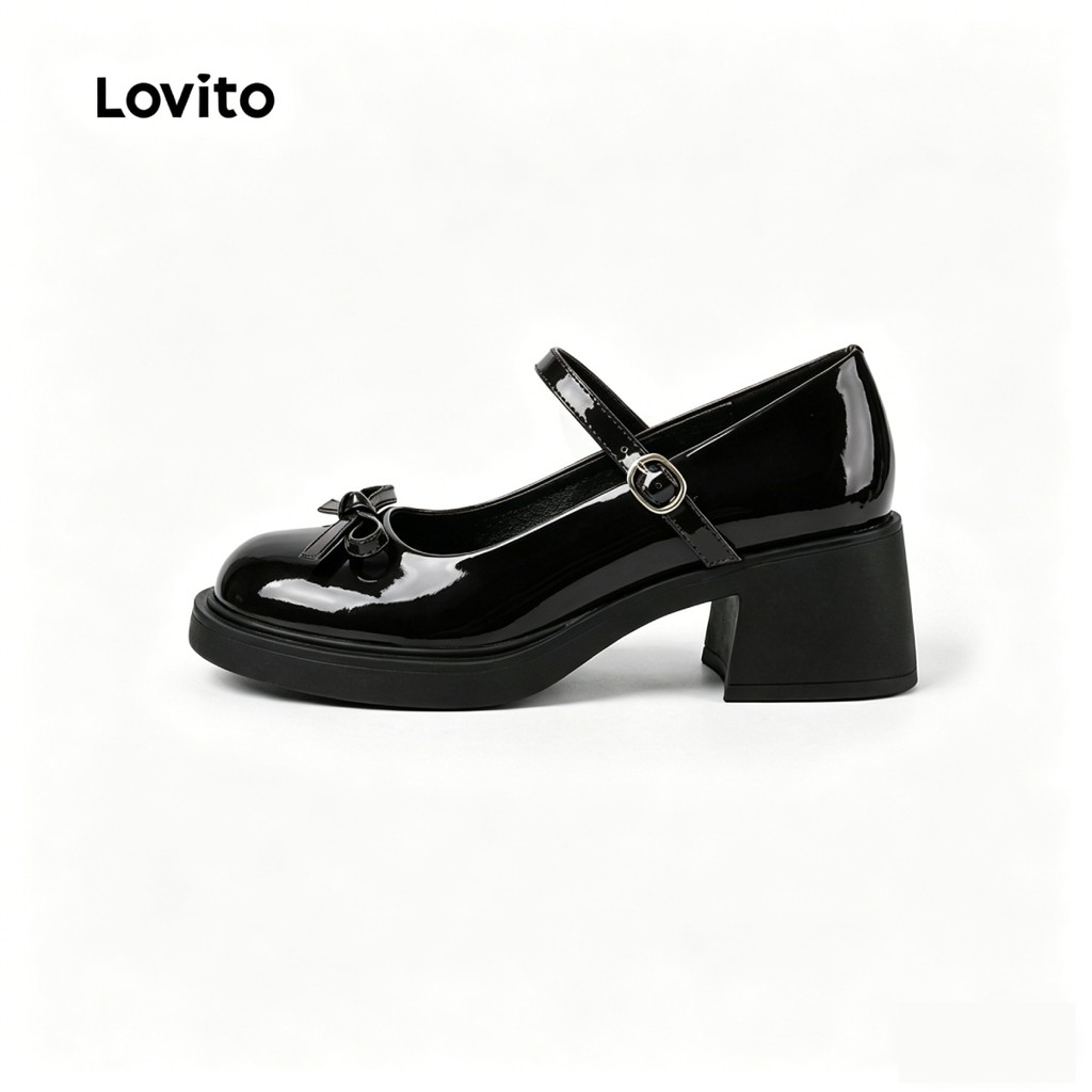 Lovito Sapatos Mary Jane Casuais Estilo Coreano Com Laço Clássicos E Versáteis C