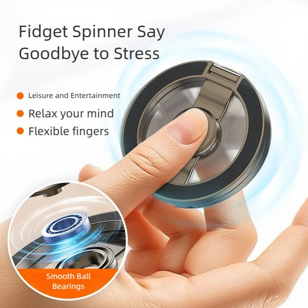 Suporte magnético de fivela de anel para celular MagSafe Fidget Spinner 2 em 1 360° Quadro de suporte dobrável para celu