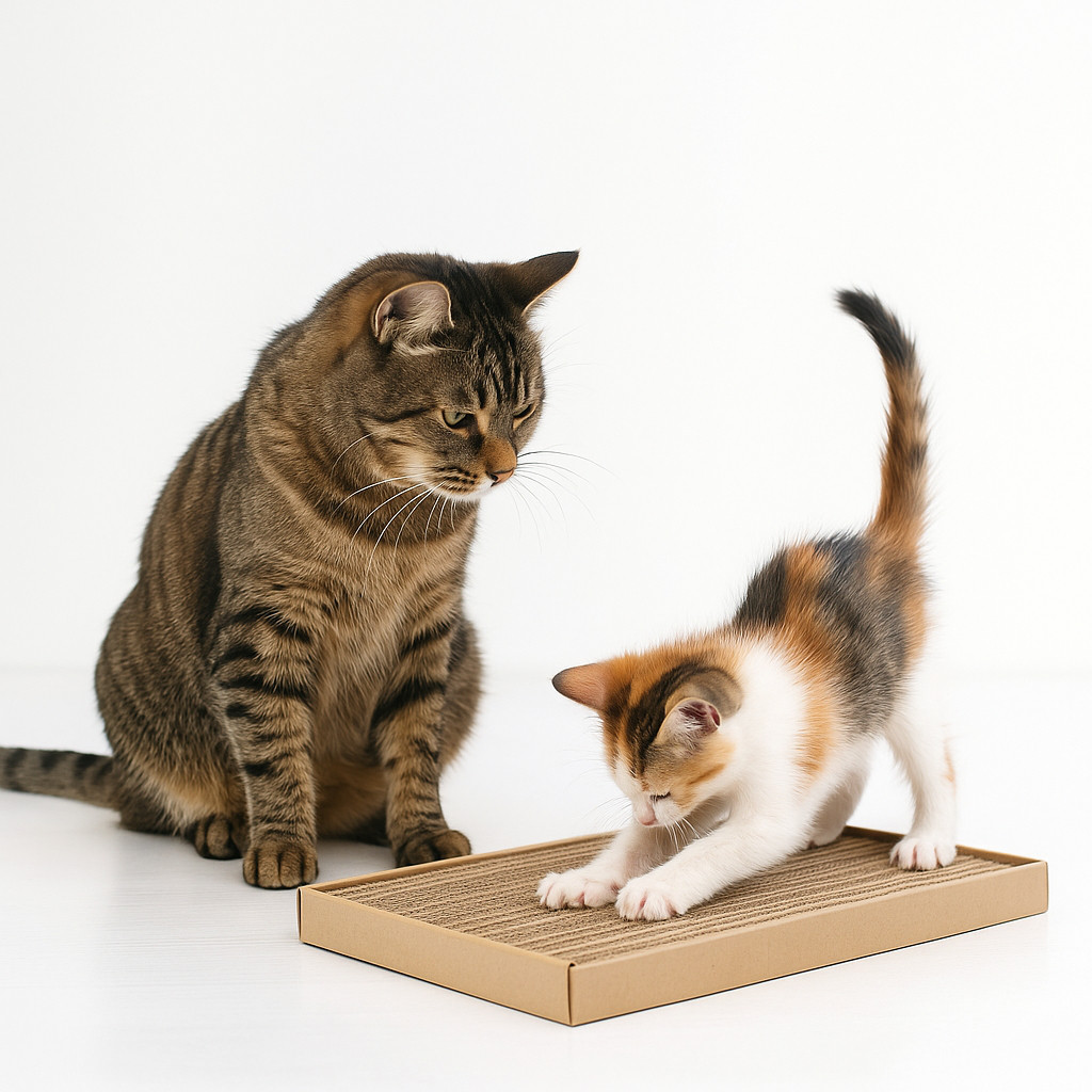 Arranhador Para Gato Papelão Brinquedo Prático e Moderno Reforçado