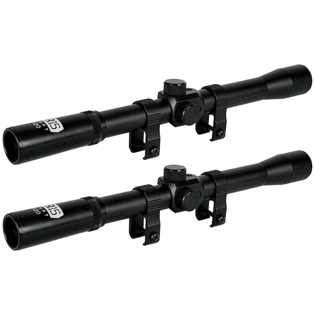 Kit 02un. Lunetas 4x20mm AR15 Sport para Carabina Trilho 11mm