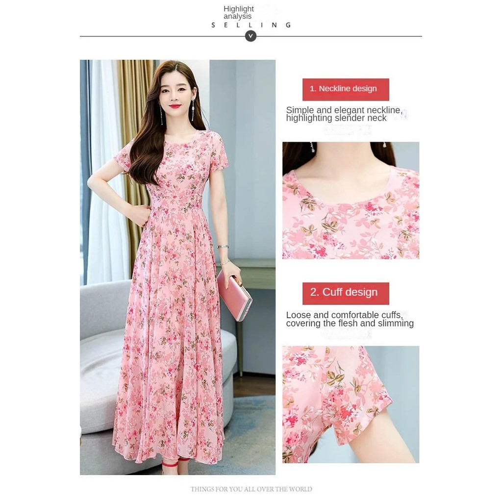 [Moda de Verão] Vestido Casual Feminino, Modelo de Verão, Slim Fit, Moda Feminina/Vestido/Feminino
