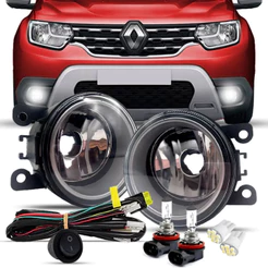 Kit Farol Milha Aux Duster Oroch 2020 2021 2022 + 4 Brindes