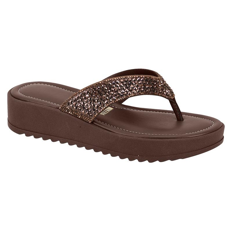 SANDÁLIA FEMININA VIZZANO FLATFORM ANABELA PAPETE DEDO COM STRASS CONFORTÁVEL CASUAL LANÇAMENTO PRIMAVERA VERÃO 2027