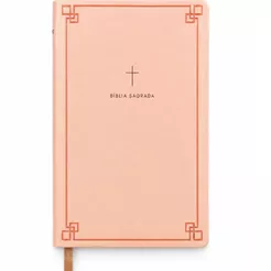 Bíblia Sagrada Slim | NVI | Letra Normal | Com Fitilho | Capa Luxo Rosa