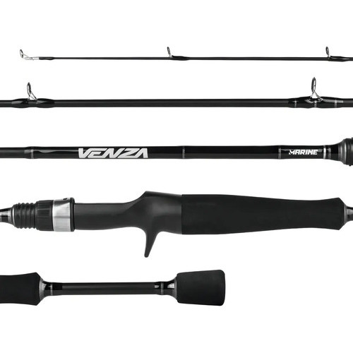 Vara de Pesca Marine Sports Venza 1,70m Casting 8-17lb Carretilha Fibra Carbono Fuji EVA Média Pesada