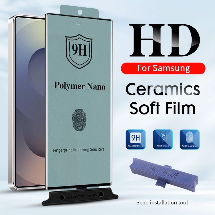Película de Vidro Cerâmico Fosco de Privacidade para Samsung Galaxy S26 Ultra S25 Plus S24 S23 S22 S21 S20 S10 S9 Note 1