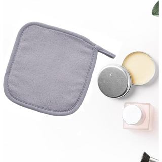 Toalha Removedora de Maquiagem, 6" x 6" Reutilizável e Portátil, Pano de Microfibra para Lavar o Rosto (1 Unidade, Cinza