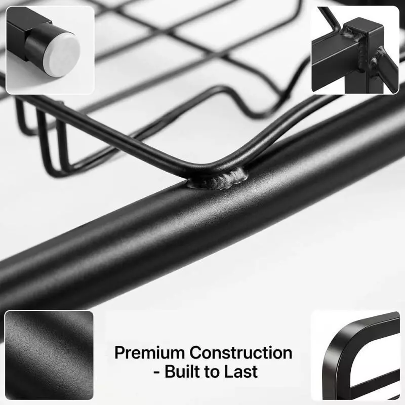 Escorredor de Louça Kitchen Rack em Aço Inoxidável Preto para Pia 43cm — foto 10