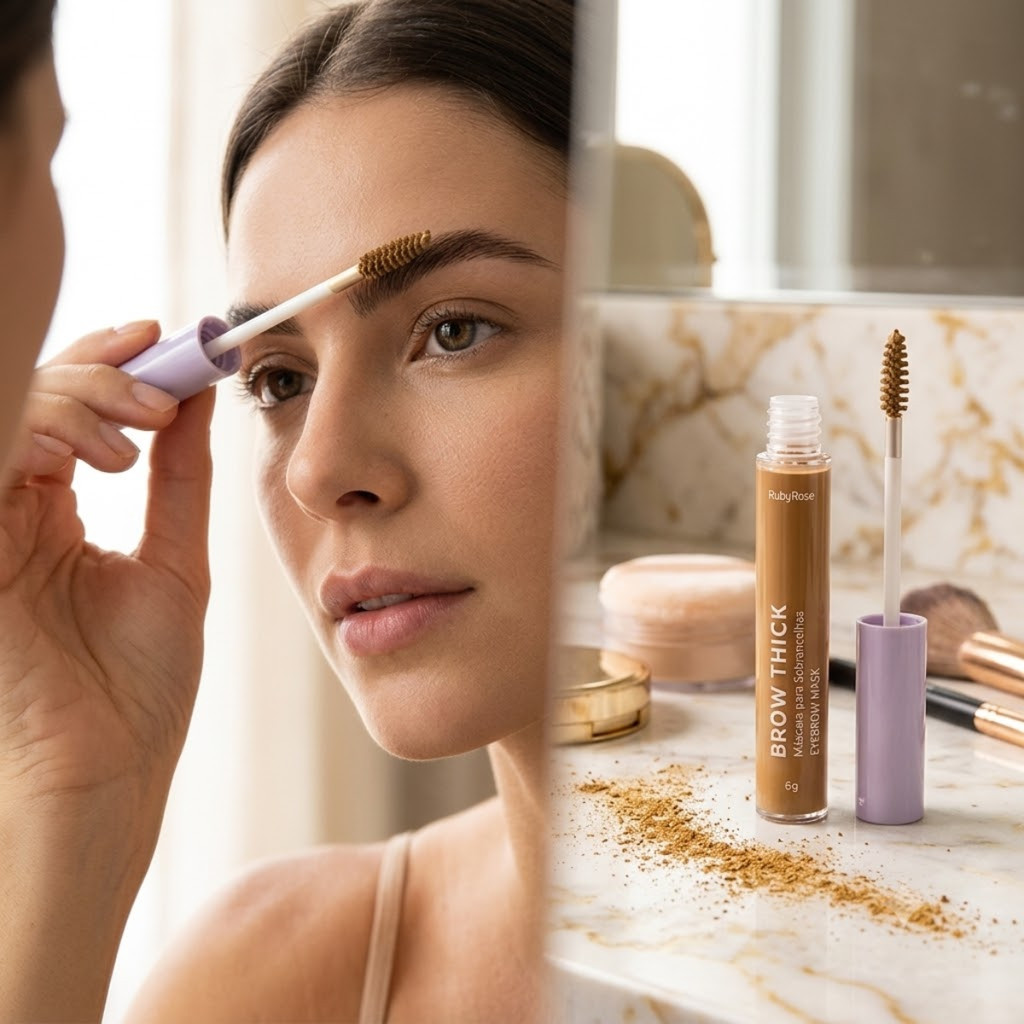 MÁSCARA DE CÍLIOS E SOBRANCELHAS THICK 01 LIGHT BROW IT UP LULUCA RUBY ROSE — imagem 2 de 2