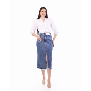 SAIA VECCHI JEANS MODA EVANGELICA EXCLUSIVA(260122) SAIA JEANS FENDA 80CM