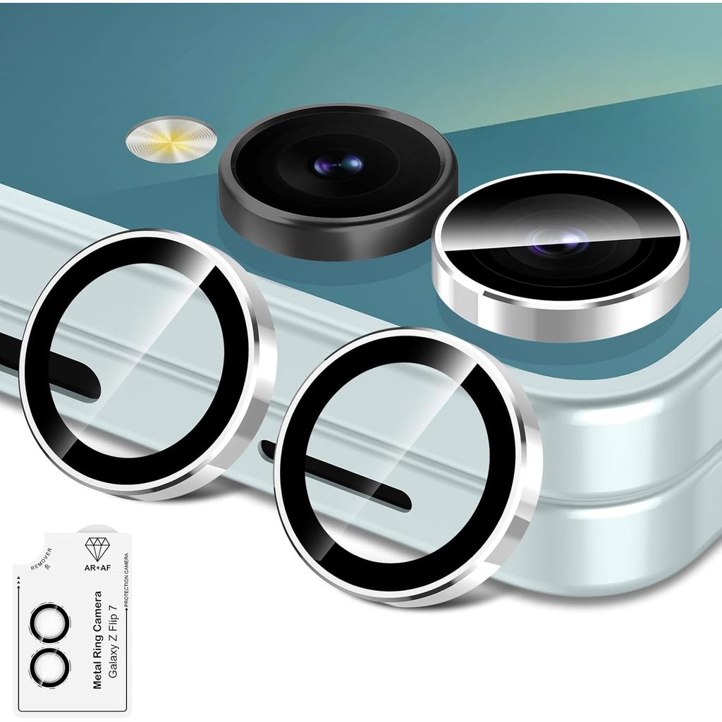 Protetor de Lente de Câmera para Samsung Galaxy Z Flip 7, Capa de Lente de Vidro