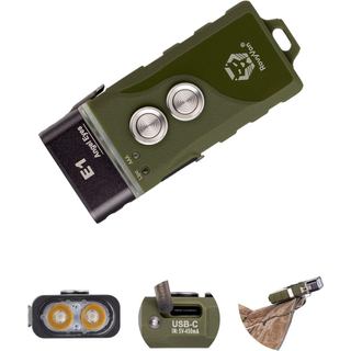 Lanterna Recarregável RovyVon Angel Eyes E1 EDC USB C, 500 lúmens, Alto CRI, Pequena e Brilhante, Lanterna de Chaveiro c