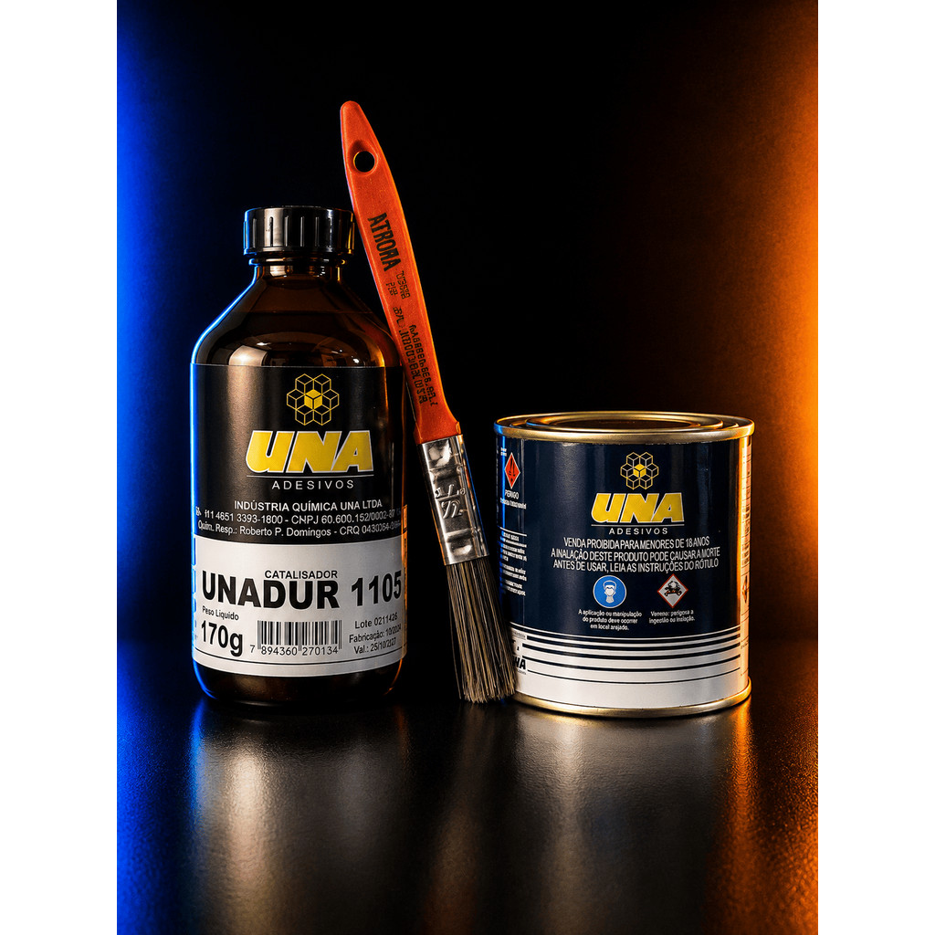 Kit Cola PVC UNA 200G + Reticulador UNA 170G + Pincel | Colagem de alta Resistência