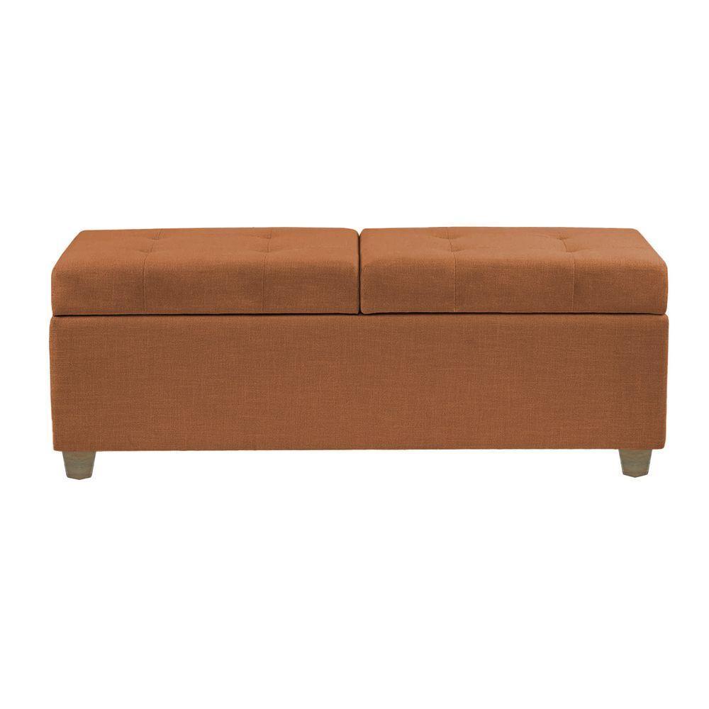 Canto Alemão Recamier Bau + Painel Madri 120cm Veludo Terracota - Inova Decor — imagem 2 de 2