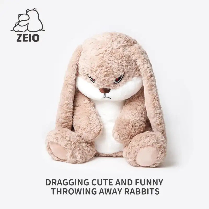 [ZEIO TOYS] Presente de Natal - Coelho de pelúcia fofo e divertido, boneco de conforto, companheiro de presente de feria