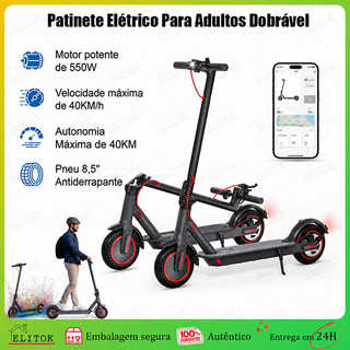 Patinete Elétrico Dobrável Adulto 550W Motor Potente Bivolt 36V Até 150kg