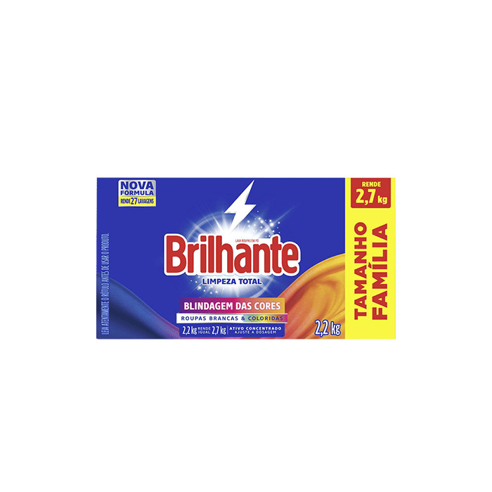 Brilhante Lava roupas limpeza total 2.2kg