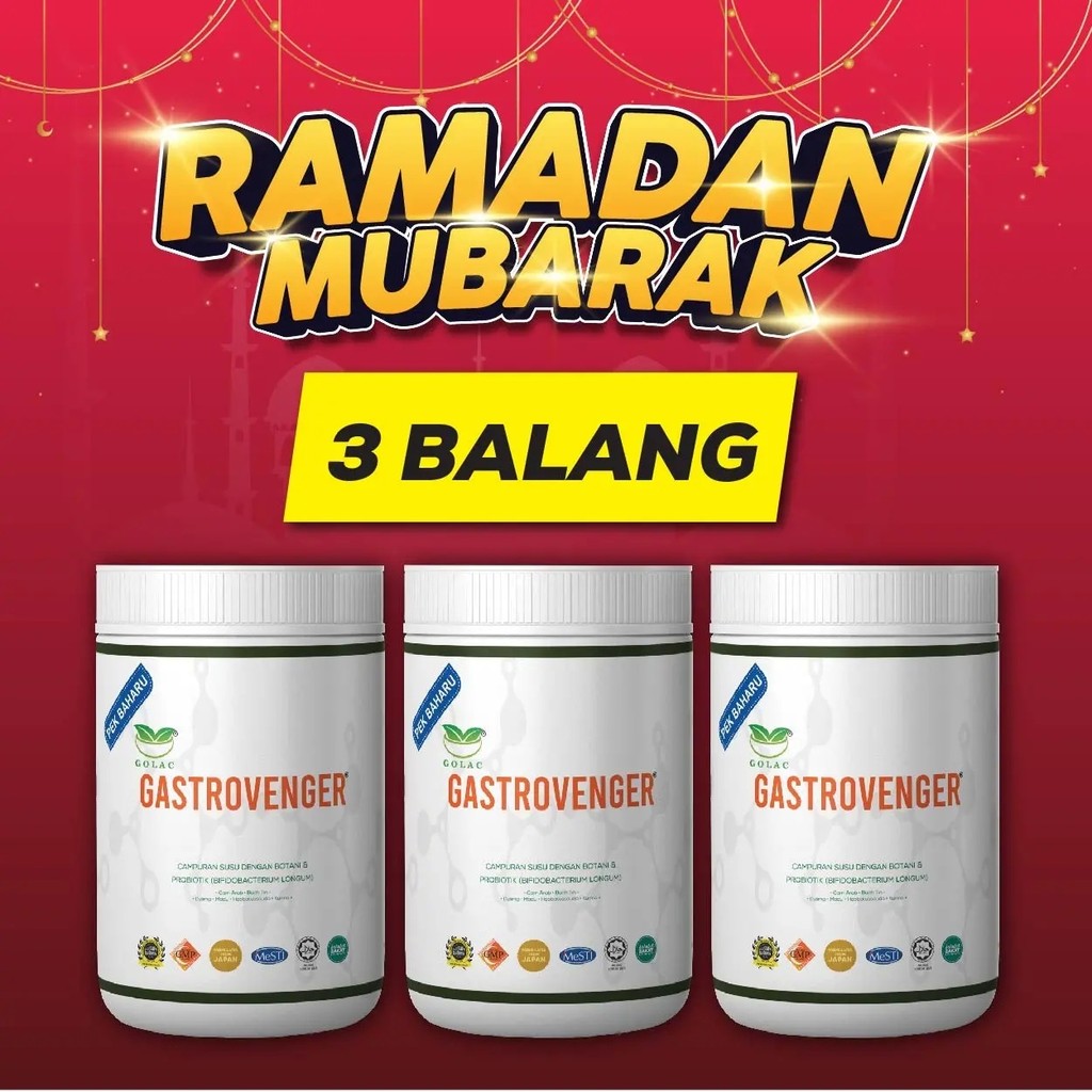 [RAMADAN MUBARAK 26] GOLAC GASTROVENGER ORIGINAL HQ - 3 EMBALAGENS