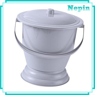 [Nepin] Potty Pot Spittoon Com Tampa E Alça Night Urinal Balde Comadre Portátil Para Crianças Mulher Interior Casa