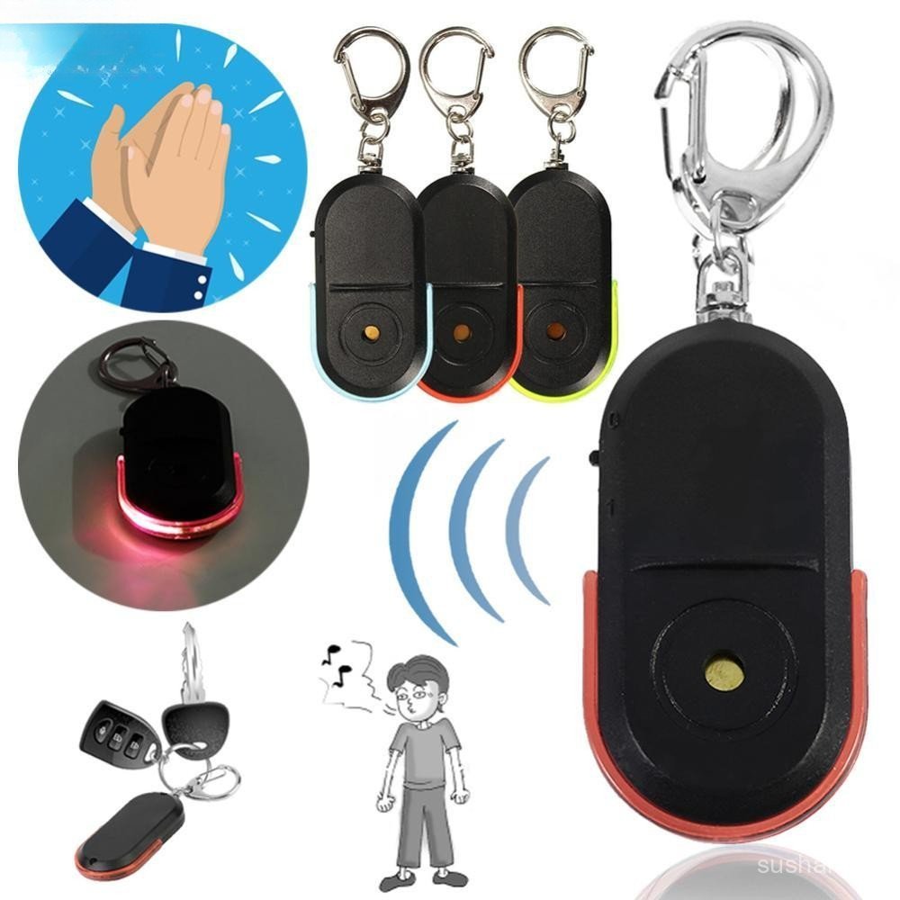 Anti-Perdido Alarme Chave Localizador Chaveiro Dispositivo Apito De Som Luz LED P8W4
