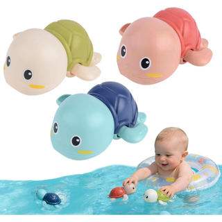 XQLY Conjunto de 3 Brinquedos de Banho em Forma de Tartaruga, Brinquedos Flutuantes para Banheira para Crianças de 1 a 3