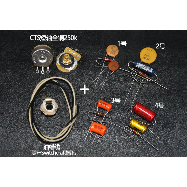 Kit de Capacitor de circuito de potenciômetro baixo P bass SWITCHCRAFT Jack CTS