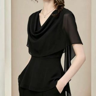 2026 Verão Preto Barco-Neck Manga Esvoaçante chiffonnxhs816 . Mybeauty Women's Flagship Store