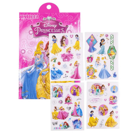 Kit 50 Tatuagem Princesas Temporárias Tattoo