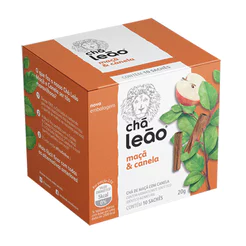 Chá Maçã com Canela envelopado com 10 unidades Leão