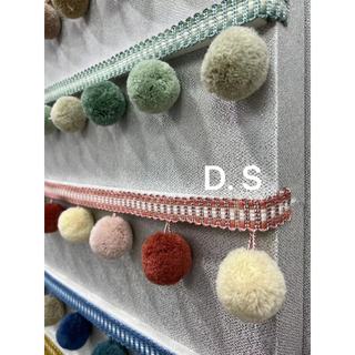 Dashang DS | Genuíno Macaron multicolorido grande bola de pele venda quente moda crianças cortina decoração de renda cri
