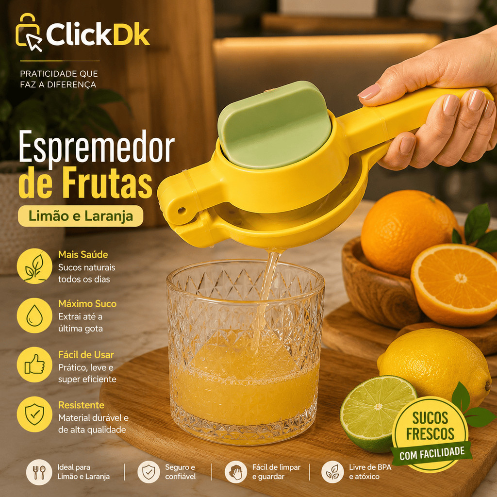 Espremedor de Frutas Laranja e Limão Manual Espremedor de frutas Giratorio Portátil Resistente