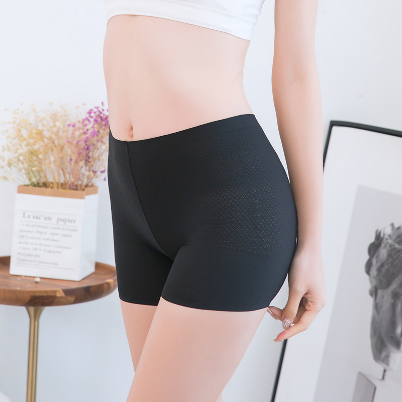 Verão fino gelo seda sem costura calças de segurança Anti-exposição calças de três pontos respirável Leggings feminino t