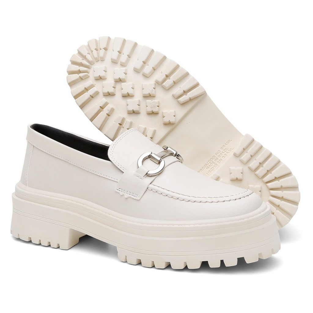 Sapato Mocassim Feminino Plataforma Tratorado Blogueira Confortável E Leve Promoção