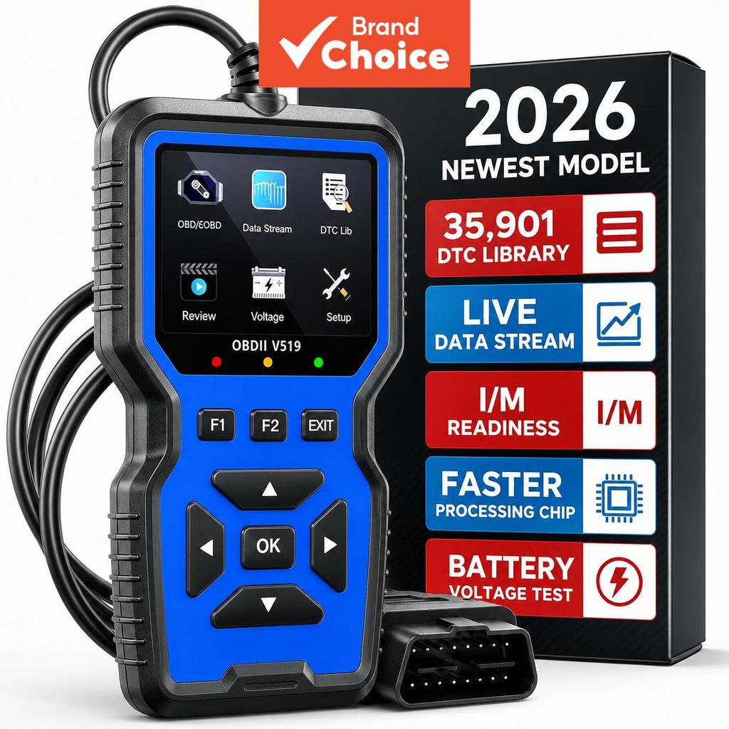 Scanner De Leitor De Código Obd2 V519 , De Falha De Motor Profissional , Borracha Dtc , Monitor De Dados Ao Vivo , Ferra
