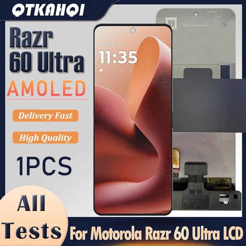 7.0 " AMOLED Para Motorola Razr 60 Ultra XT2551-6 Display Tela De Toque Digitado