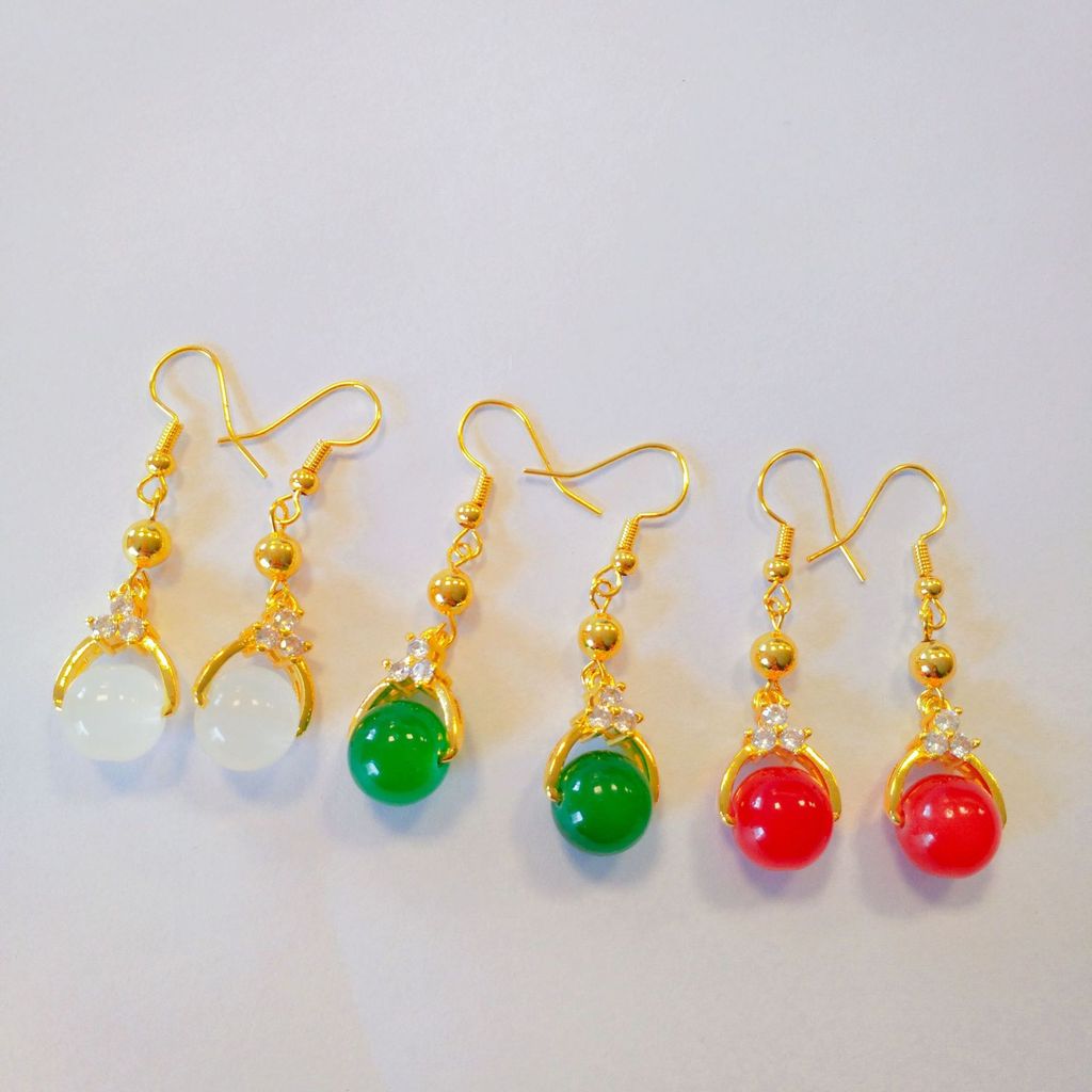 Vietnam areia ouro senhoras brincos de bronze banhado a ouro borla brincos requintado All-Match cor de ouro moda elegant