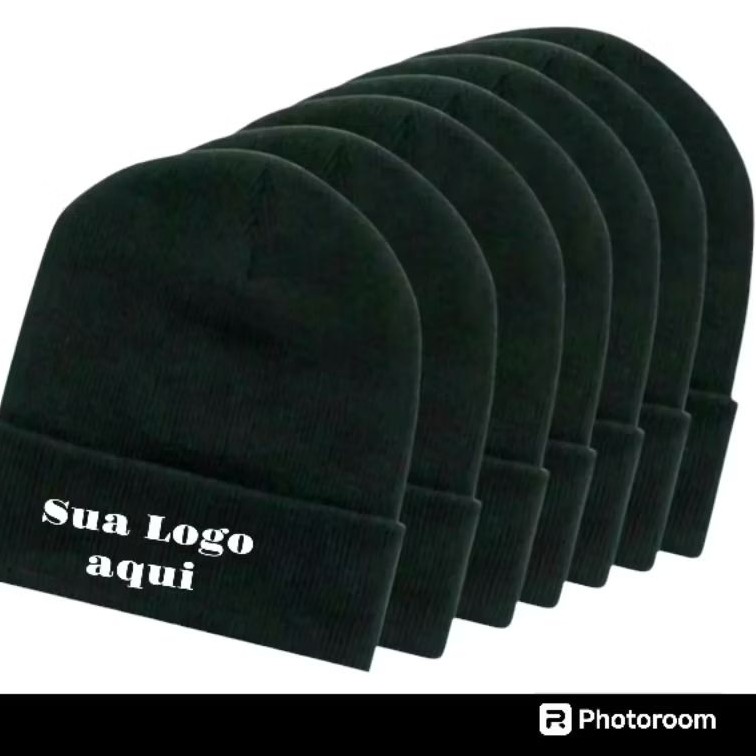 5 touca gorro básica bordado e personalizado com seu logo material acrílica