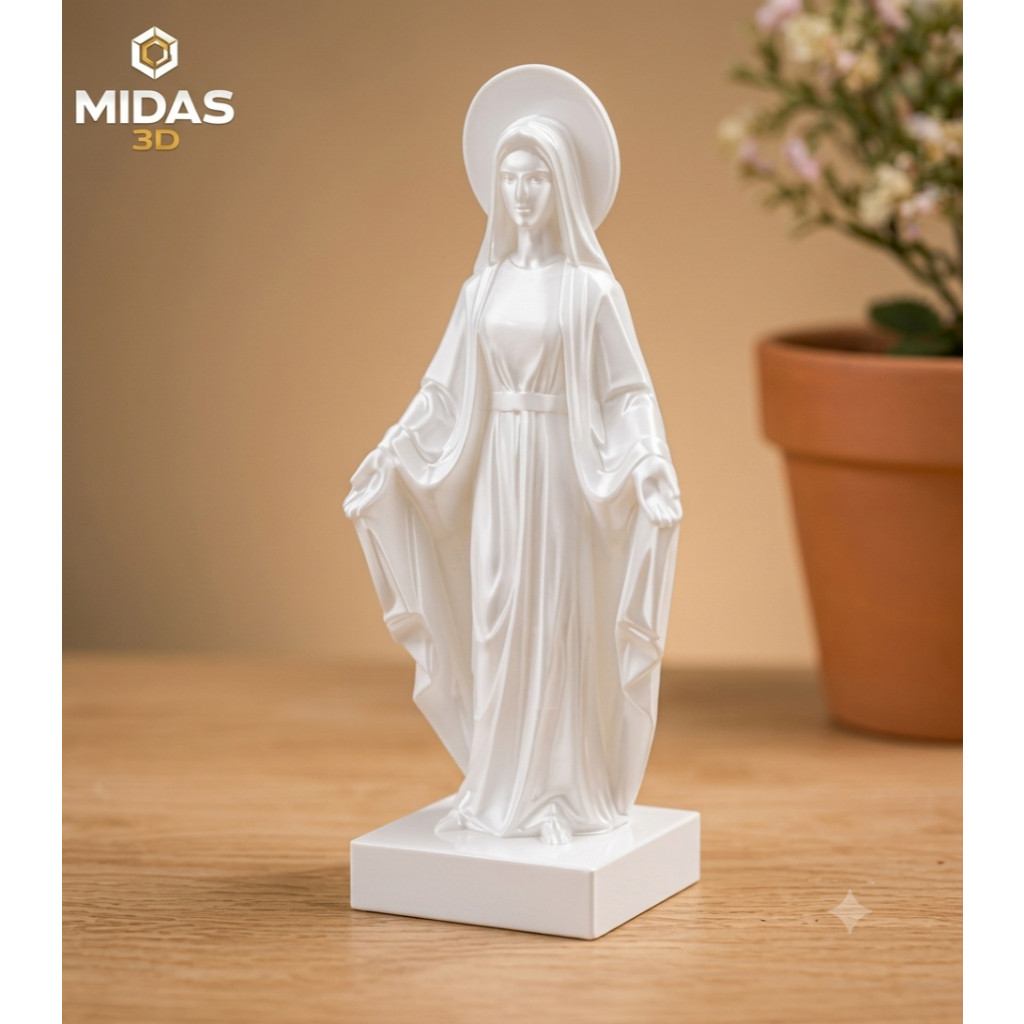 Nossa Senhora Santa Maria 17cm Imagem Religiosa Católica para Altar Decoração Presente Católico Impressão 3D PLA Premium