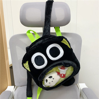 Pronto estoque Gato preto saco de dor de pelúcia presente de aniversário Jk olho grande gato bonito mochila legal estuda