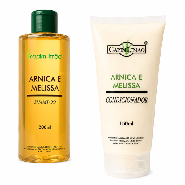 Shampoo e condicionador Arnica E Melissa Capim Limão