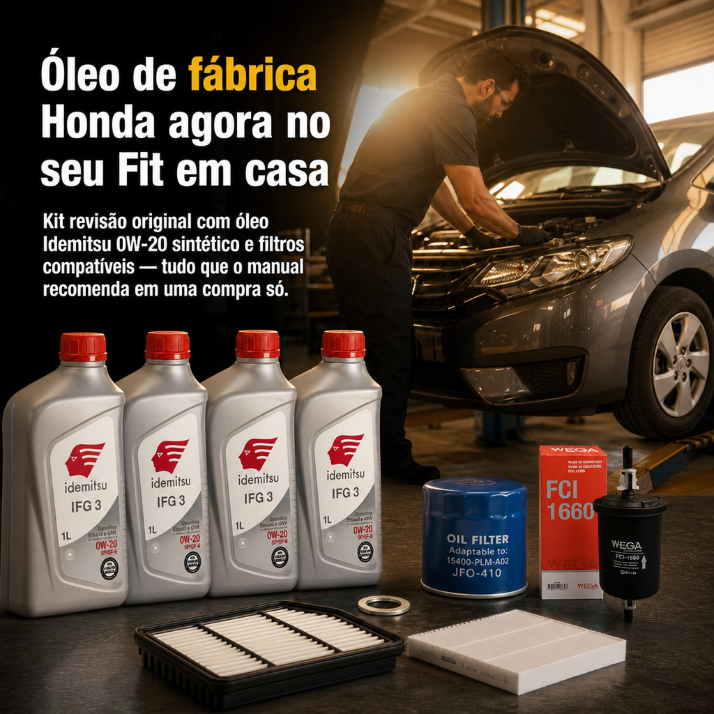 Kit Revisão Honda Fit City WRV 1.5 2014-2021 Óleo e Filtros — imagem 2 de 2