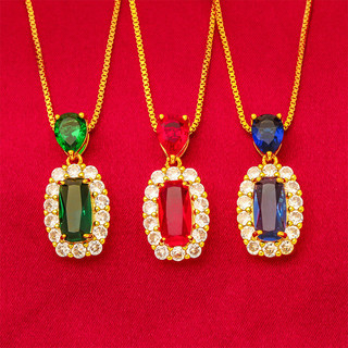 Pingente de diamante novo estilo senhoras colar de diamante corrente feminino colar vermelho pingente
