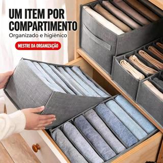 Caixa Organizadora de Roupas, divisória de tecido resistente para guardar calças, camisetas