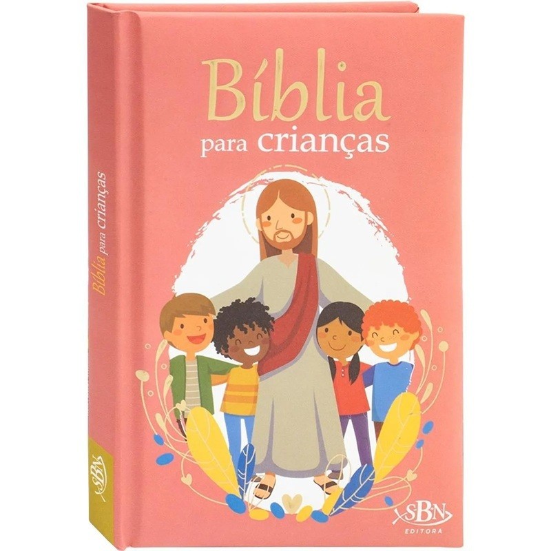 Bíblia Infantil Letras Grandes Ilustrada com educação cristão, fácil de Ler