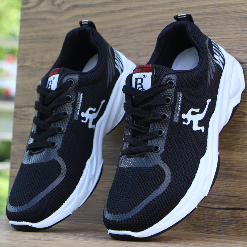 Desodorante sapatos masculinos verão respirável malha sapatos casuais sapatos esportivos masculinos sapatos de aumento i