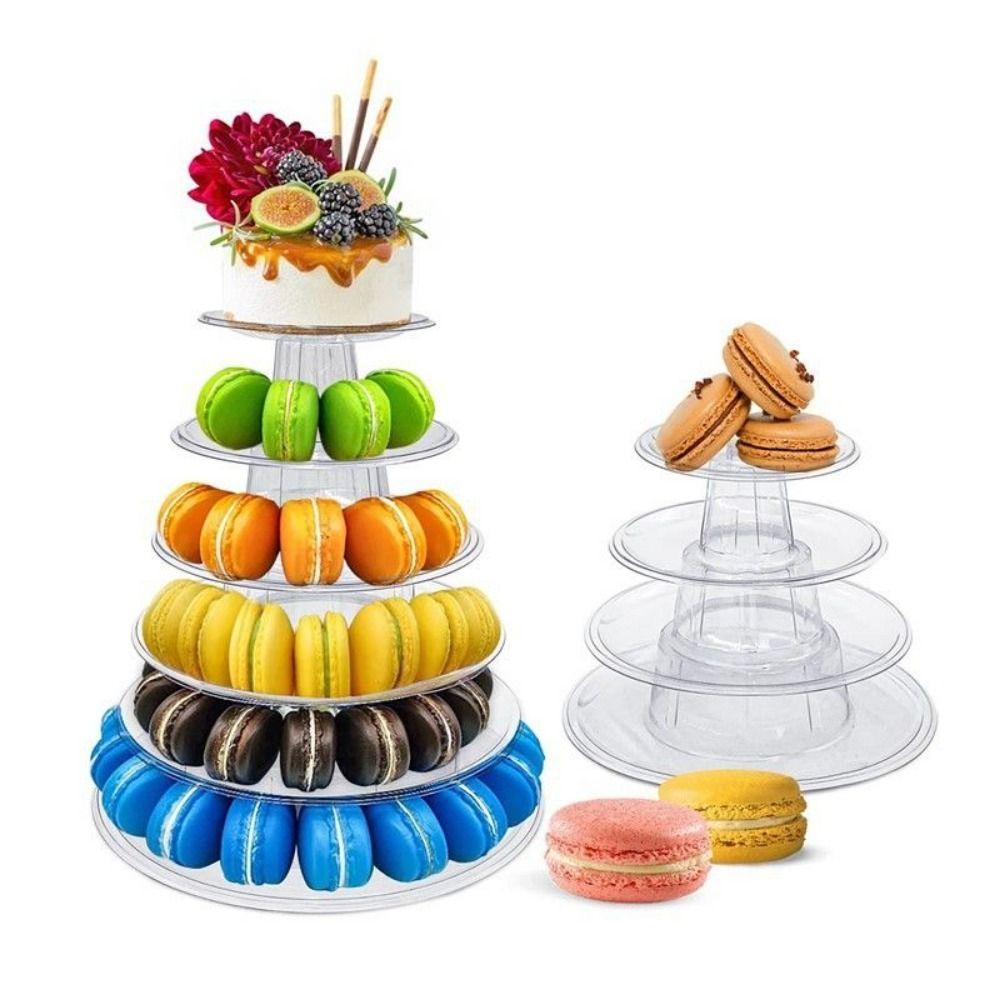 Rack De Torre De Cupcake ZHDYEB , Produto Comestível Transparente | Expositor , Colocação De Bolo De Material PET Reutil