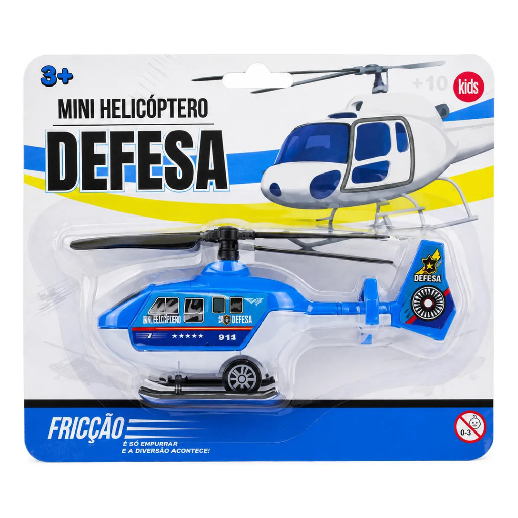 Kit Helicóptero Mini Profissões Brinquedo Infantil Fricção