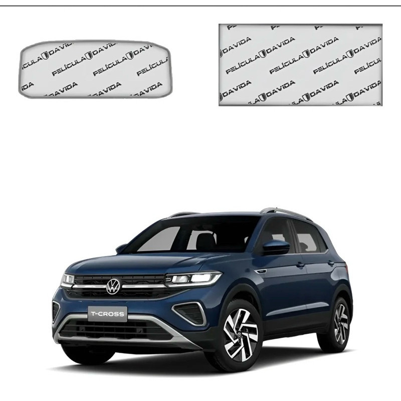 Película Ppf Brilho Multimídia + Velocímetro Vw Tcross 2025 Transparente
