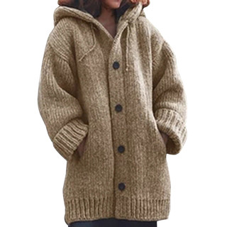 Suéteres Femininos Casuais De Inverno Elegantes Com Capuz